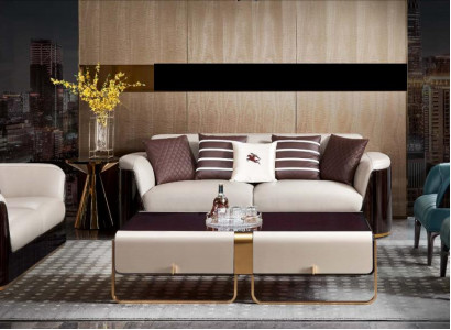 Sessel Hellblau Leder Wohnzimmer Modern Design Luxus Neu Kreative Möbel Holz